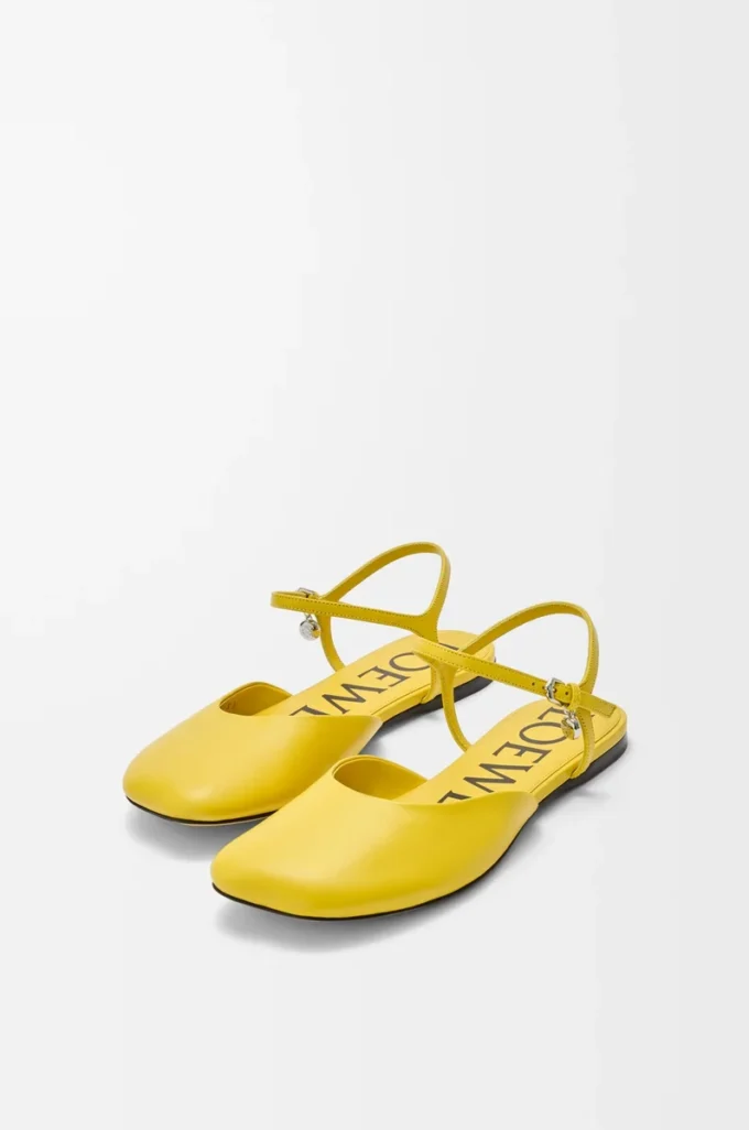 Toy ankle strap ballerina in lambskin Dandelion Toy ankle strap ballerina in lambskin Dandelion