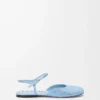 Toy ankle strap ballerina in rhinestone-embellished suede Baby Blue Toy ankle strap ballerina in rhinestone-embellished suede Baby Blue