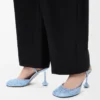 Toy ankle strap pump in rhinestone-embellished suede Baby Blue Toy ankle strap pump in rhinestone-embellished suede Baby Blue