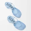 Toy ankle strap pump in rhinestone-embellished suede Baby Blue Toy ankle strap pump in rhinestone-embellished suede Baby Blue