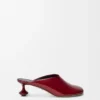 Toy mule in soft patent lambskin Dark Red Toy mule in soft patent lambskin Dark Red