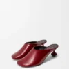 Toy mule in soft patent lambskin Dark Red Toy mule in soft patent lambskin Dark Red