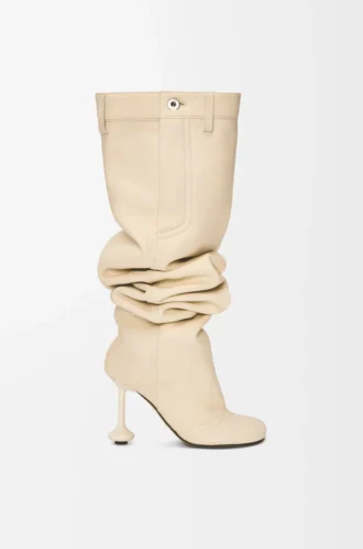 Toy over the knee boot in nappa lambskin Oat Milk