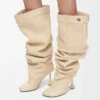 Toy over the knee boot in nappa lambskin Oat Milk Toy over the knee boot in nappa lambskin Oat Milk