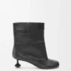 Toy Panta ankle bootie in lambskin Black