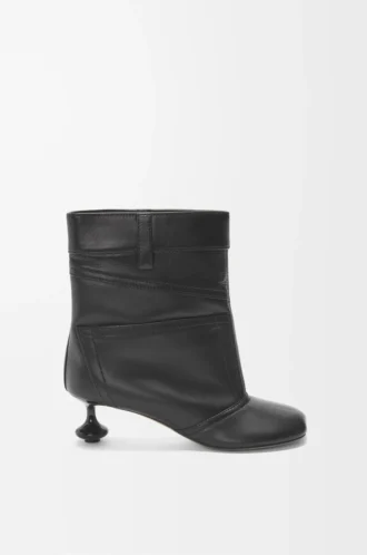 Toy Panta ankle bootie in lambskin Black