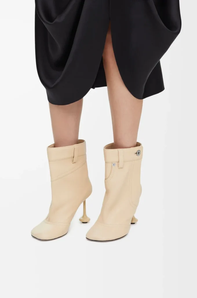Toy Panta ankle bootie in nappa lambskin Oat Milk Toy Panta ankle bootie in nappa lambskin Oat Milk