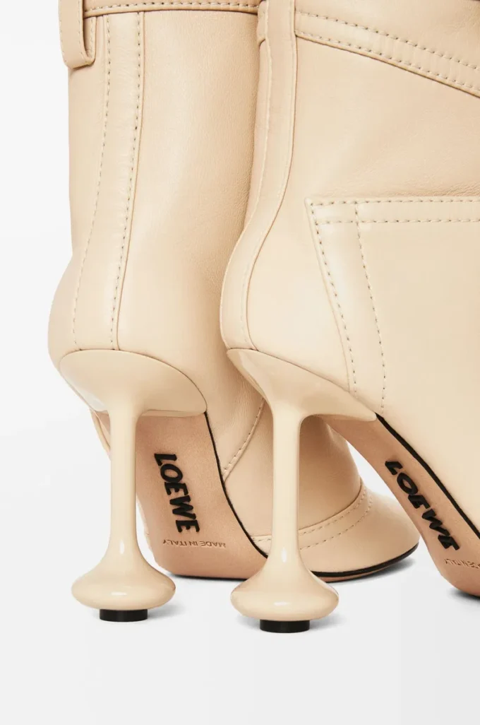 Toy Panta ankle bootie in nappa lambskin Oat Milk Toy Panta ankle bootie in nappa lambskin Oat Milk