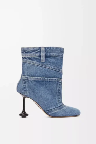 Toy Panta ankle bootie in washed denim Washed Denim