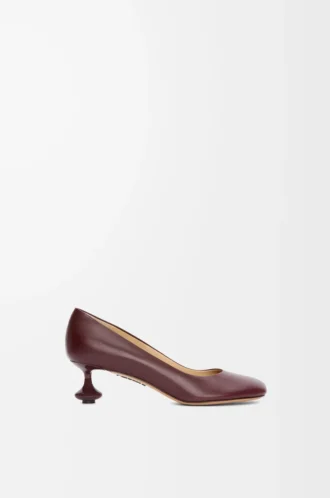 Toy pump in goatskin Burgundy