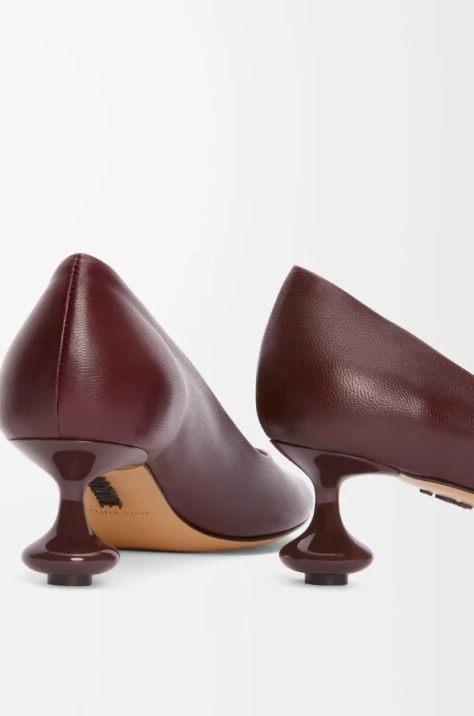 Toy pump in goatskin Burgundy Toy pump in goatskin Burgundy