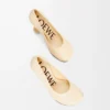Toy pump in goatskin Oat Milk