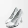 Toy pump in laminated lambskin Silver Toy pump in laminated lambskin Silver