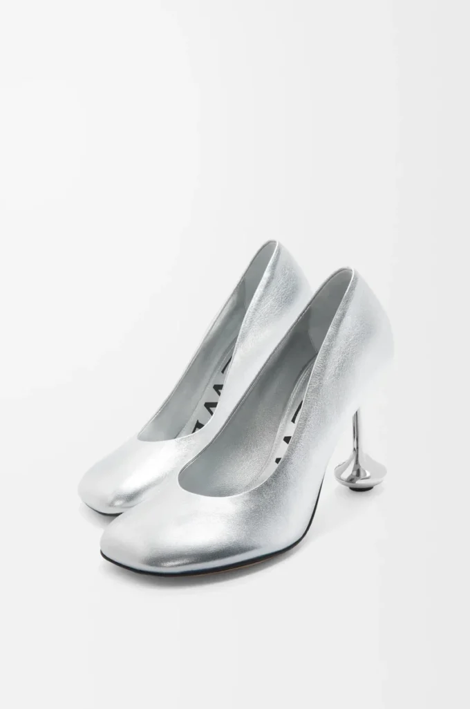 Toy pump in laminated lambskin Silver Toy pump in laminated lambskin Silver