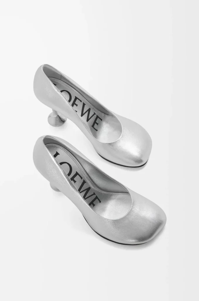 Toy pump in laminated lambskin Silver Toy pump in laminated lambskin Silver