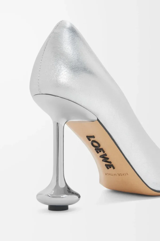 Toy pump in laminated lambskin Silver Toy pump in laminated lambskin Silver