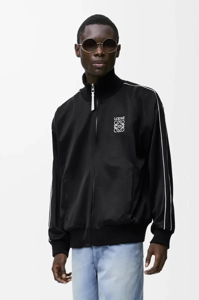 Tracksuit jacket in technical jersey Black