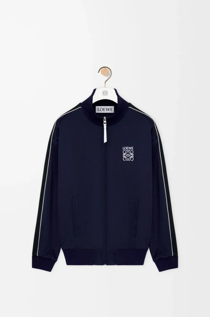 Tracksuit jacket in technical jersey Dark Navy Tracksuit jacket in technical jersey Dark Navy