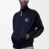 Tracksuit jacket in technical jersey Dark Navy Tracksuit jacket in technical jersey Dark Navy