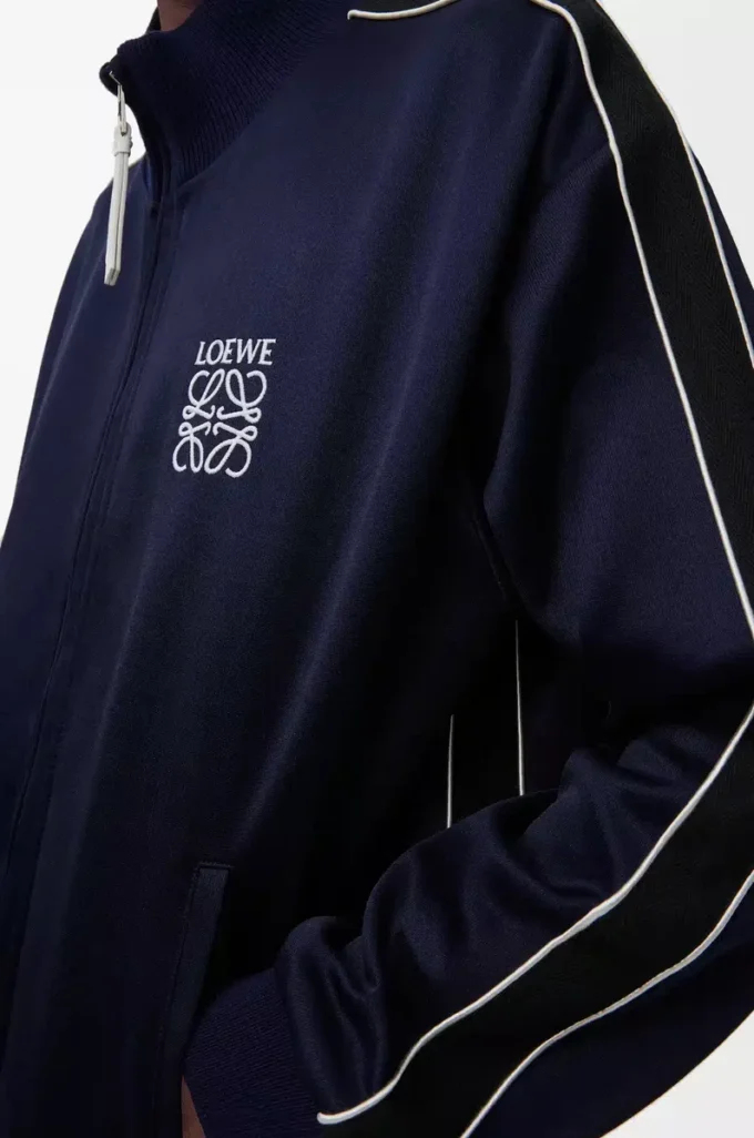 Tracksuit jacket in technical jersey Dark Navy Tracksuit jacket in technical jersey Dark Navy