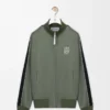 Tracksuit jacket in technical jersey Khaki Green Tracksuit jacket in technical jersey Khaki Green