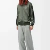 Tracksuit jacket in technical jersey Khaki Green Tracksuit jacket in technical jersey Khaki Green