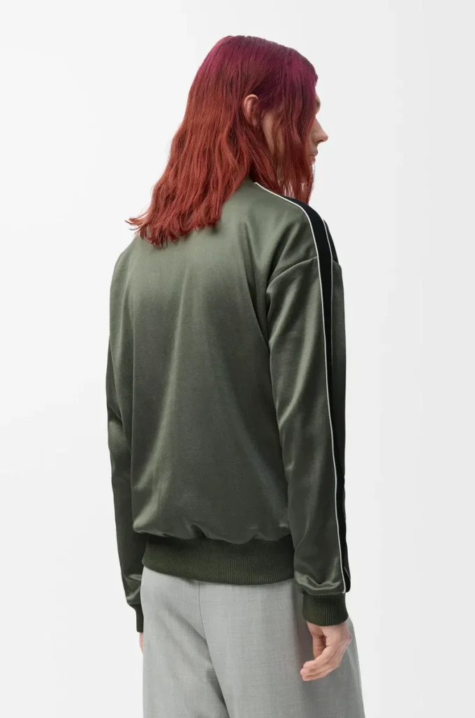 Tracksuit jacket in technical jersey Khaki Green Tracksuit jacket in technical jersey Khaki Green