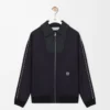 Tracksuit jacket in wool Navy/Grey