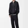 Tracksuit jacket in wool Navy/Grey
