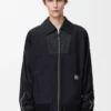Tracksuit jacket in wool Navy/Grey