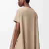 Trapeze dress in cotton blend Beige Trapeze dress in cotton blend Beige