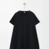 Trapeze dress in cotton blend Black Trapeze dress in cotton blend Black