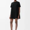 Trapeze dress in cotton blend Black Trapeze dress in cotton blend Black