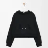 Trapeze hoodie in cotton blend Black