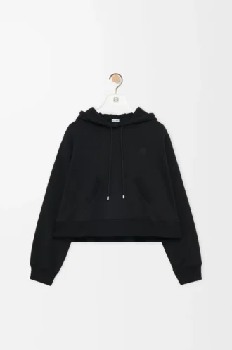 Trapeze hoodie in cotton blend Black