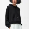 Trapeze hoodie in cotton blend Black