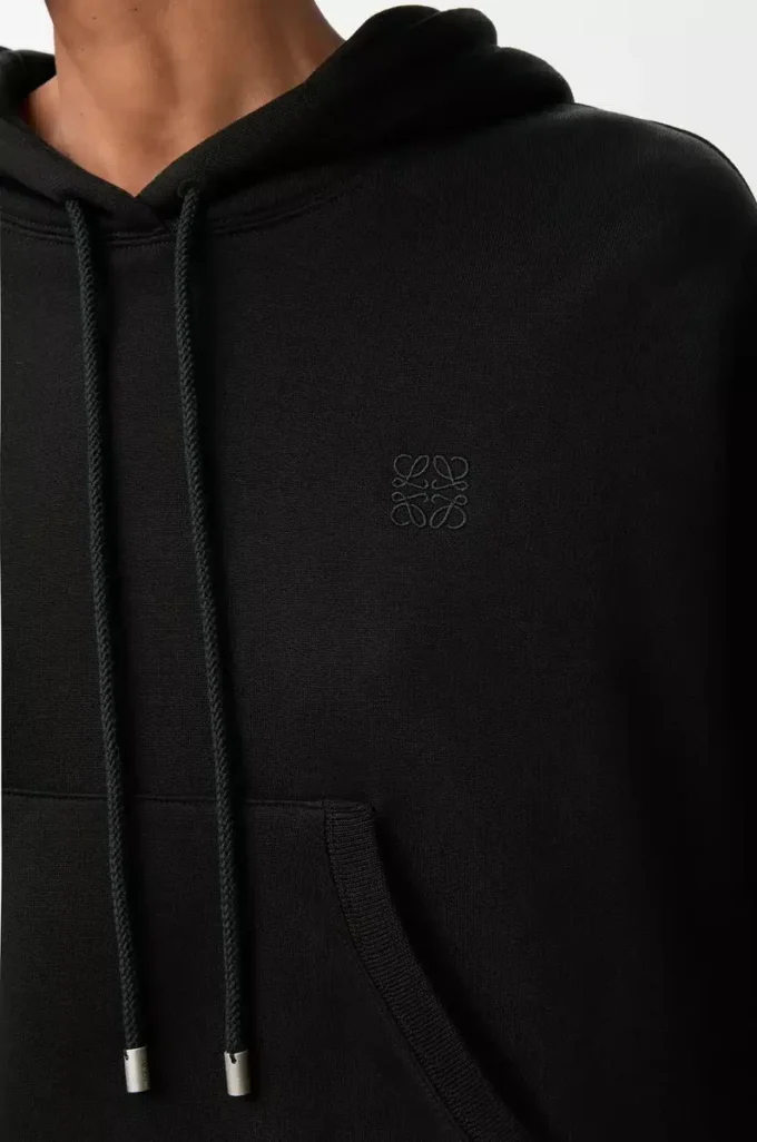 Trapeze hoodie in cotton blend Black
