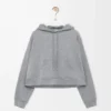 Trapeze hoodie in cotton blend Grey Melange