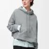 Trapeze hoodie in cotton blend Grey Melange