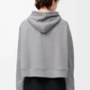 Trapeze hoodie in cotton blend Grey Melange