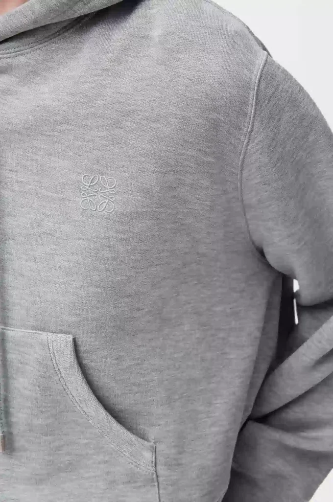 Trapeze hoodie in cotton blend Grey Melange