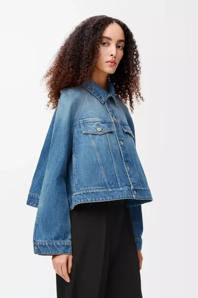 Trapeze jacket in denim Denim Blue Trapeze jacket in denim Denim Blue