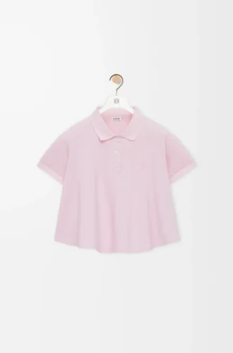 Trapeze polo in cotton Light Pink