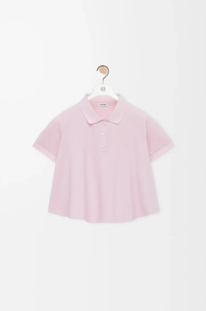 Trapeze polo in cotton Light Pink Trapeze polo in cotton Light Pink