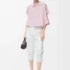 Trapeze polo in cotton Light Pink Trapeze polo in cotton Light Pink