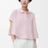 Trapeze polo in cotton Light Pink Trapeze polo in cotton Light Pink