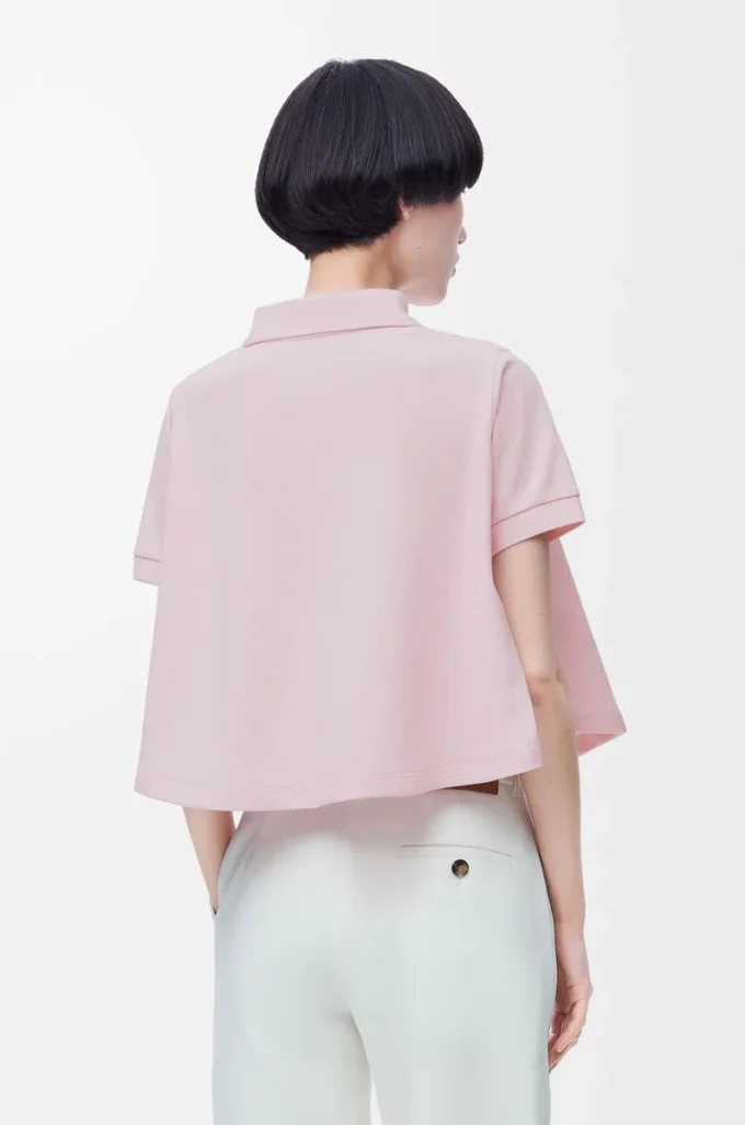 Trapeze polo in cotton Light Pink Trapeze polo in cotton Light Pink