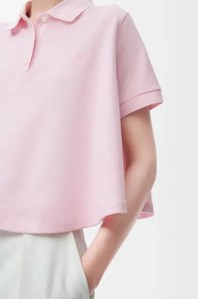 Trapeze polo in cotton Light Pink Trapeze polo in cotton Light Pink