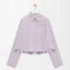 Trapeze shirt in cotton Lilac Trapeze shirt in cotton Lilac