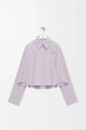 Trapeze shirt in cotton Lilac